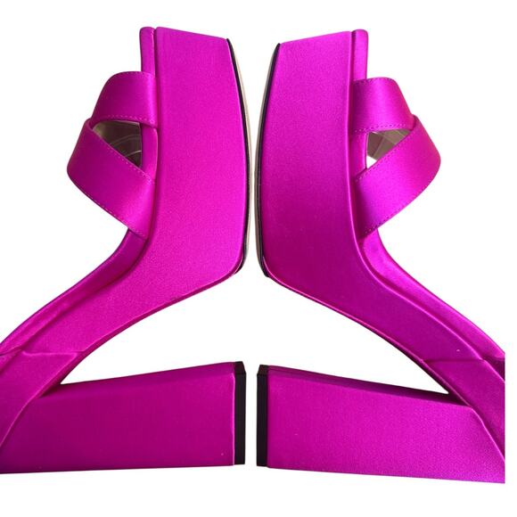 Jimmy Choo Gaia Pink Platform High Heel Sandals Size 39.5 - Picture 6 of 12